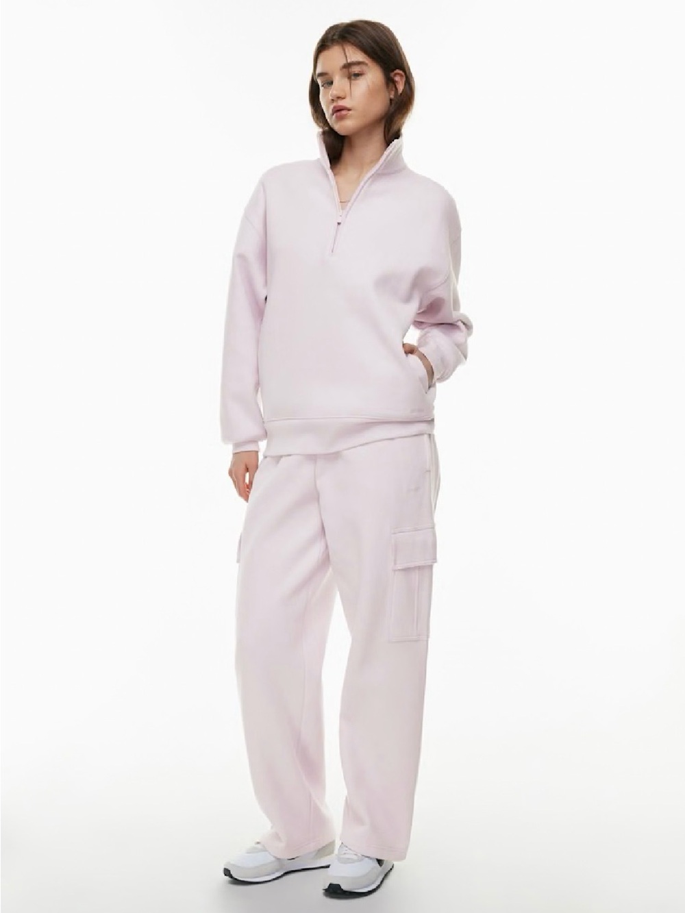 Aritiza Cozy Sweatfleece Boyfriend 1/2 Zip - Sugarplum Lilac